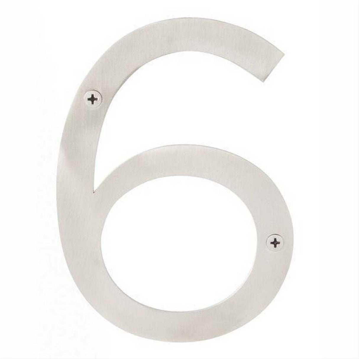 Sure-Loc Hardware Sure-Loc HNSS6-6 SS Stainless Steel House Number (6) 6 Inch Satin Stainless