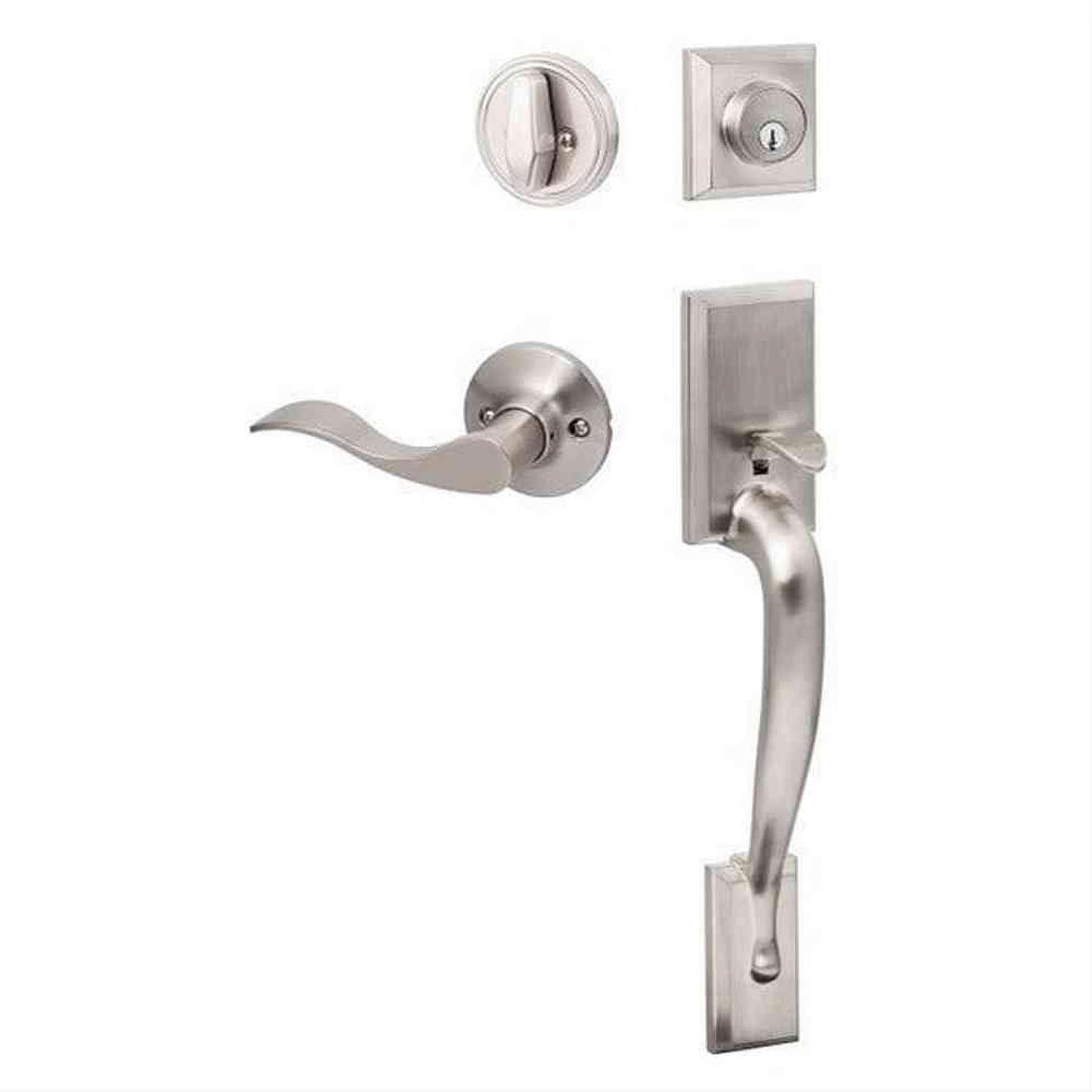 Sure-Loc Hardware Sure-Loc MA507-SB-LH 15 Madison Handleset with Snowbird Left Hand Handleset Trim Satin Nickel