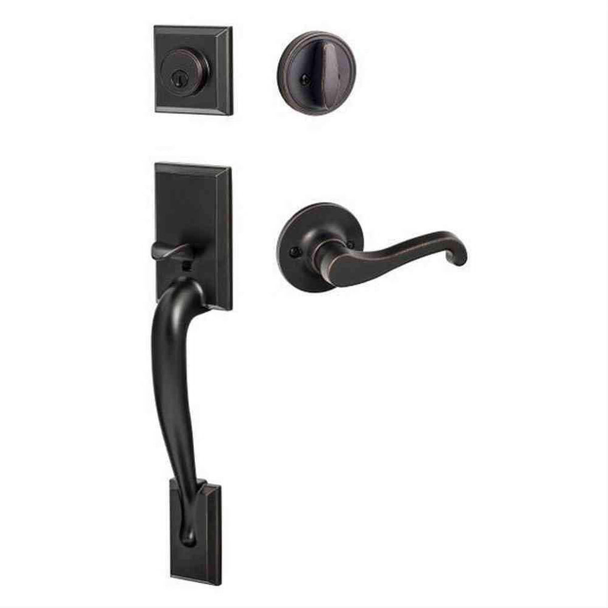 Sure-Loc Hardware Sure-Loc MA507-SG-RH 11P Madison Handleset with Sage Lever Right Hand Handleset Trim Vintage Bronze