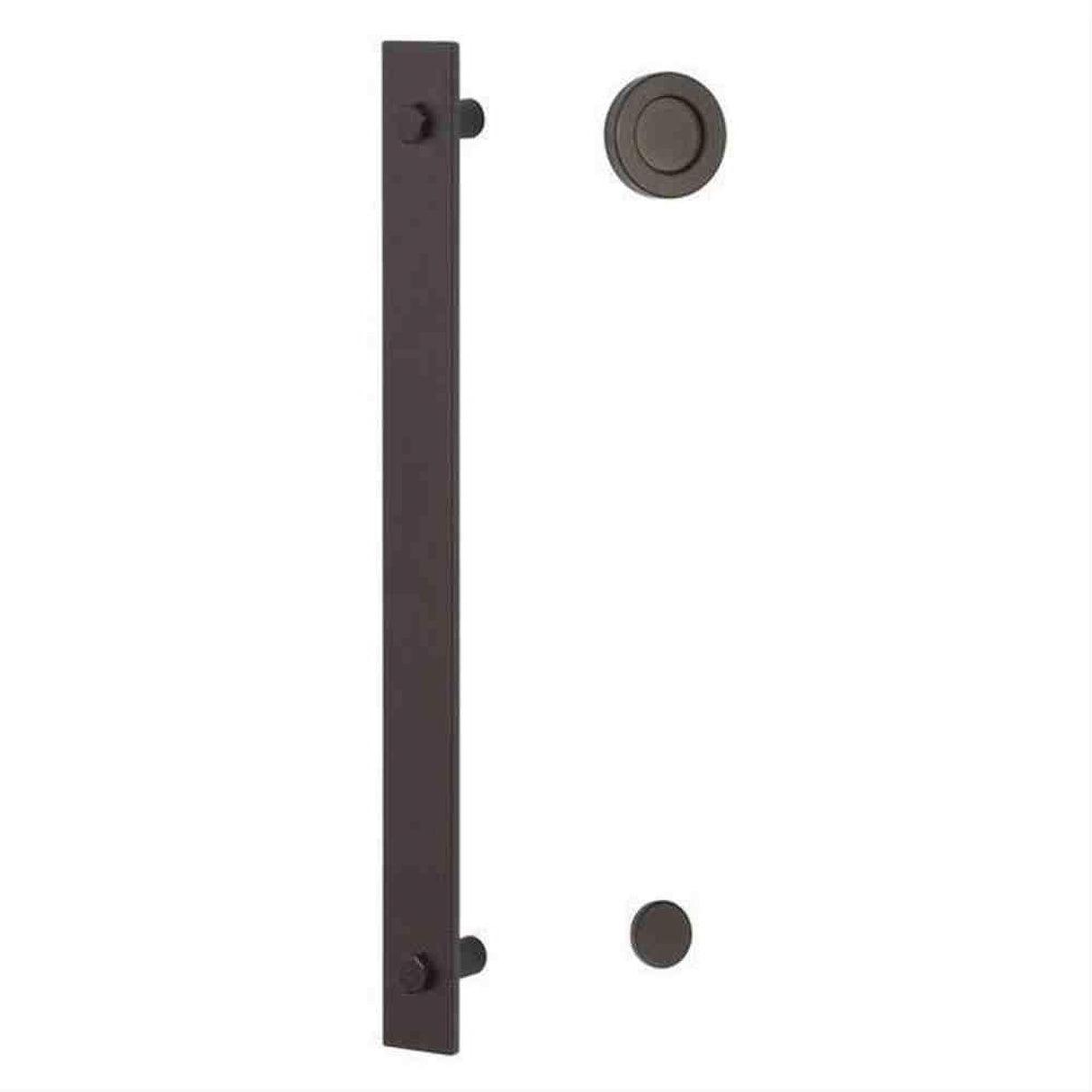 Sure-Loc Hardware Sure-Loc Modern BARN-MD FBL Modern Barn Door Handle with Round Pull Flat Black