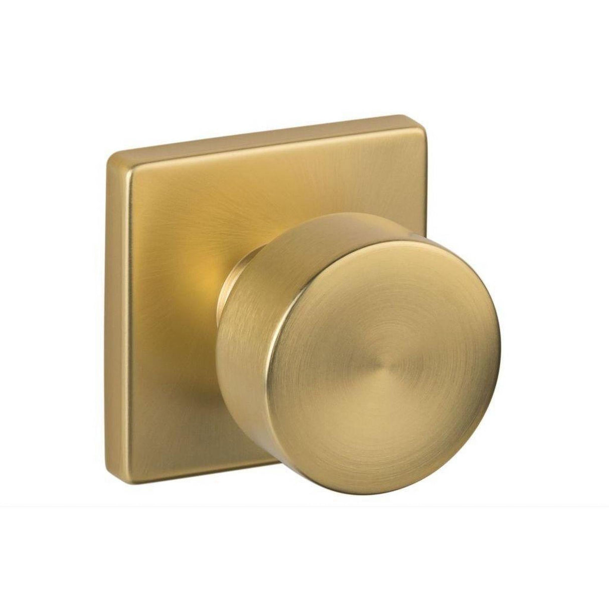 Sure-Loc Hardware Sure-Loc Modern BG100-SQ SB Modern Series Bergen Square Dummy Door Knob Satin Brass