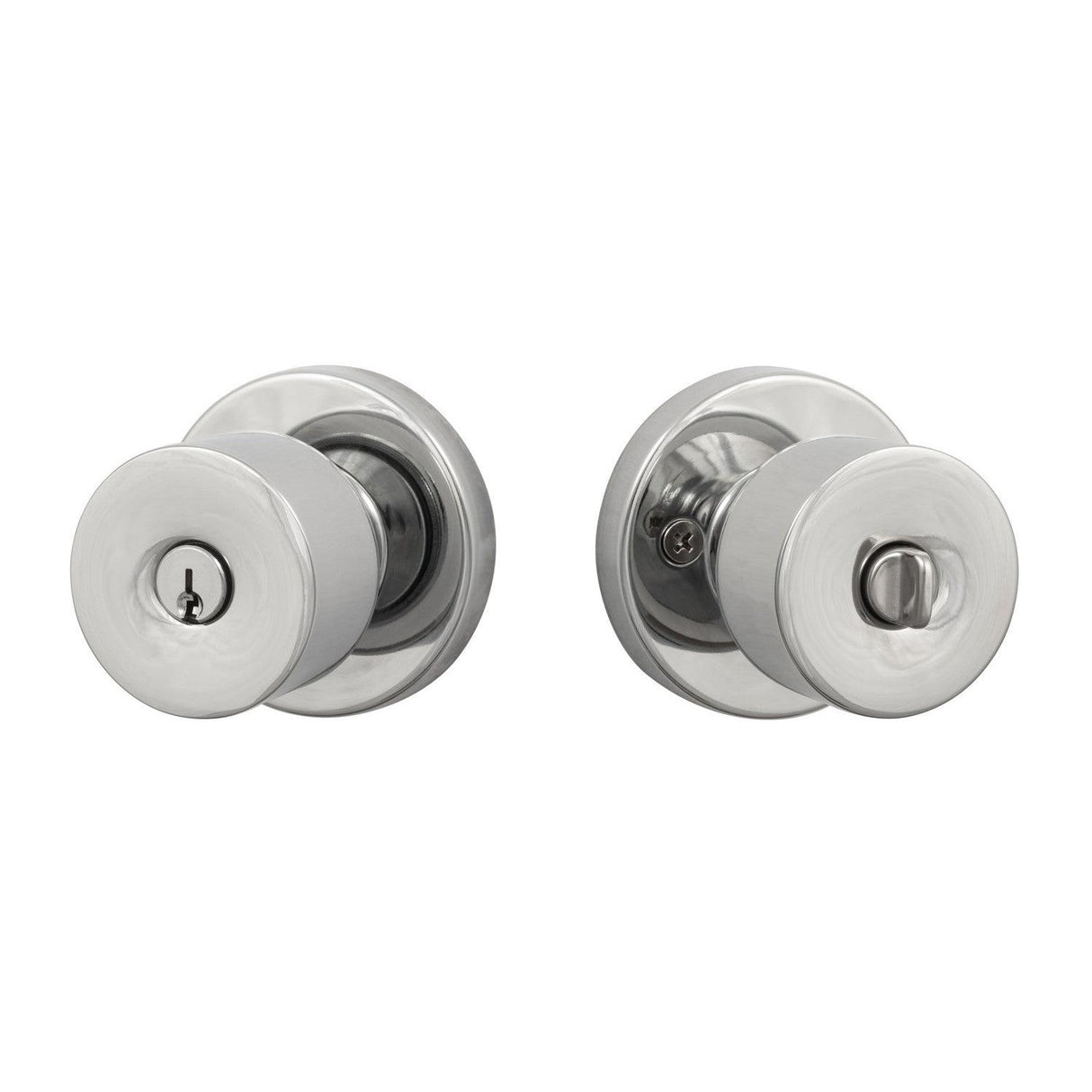 Sure-Loc Hardware Sure-Loc Modern BG107 26 Modern Series Bergen Round Keyed Entry Knobset Polished Chrome