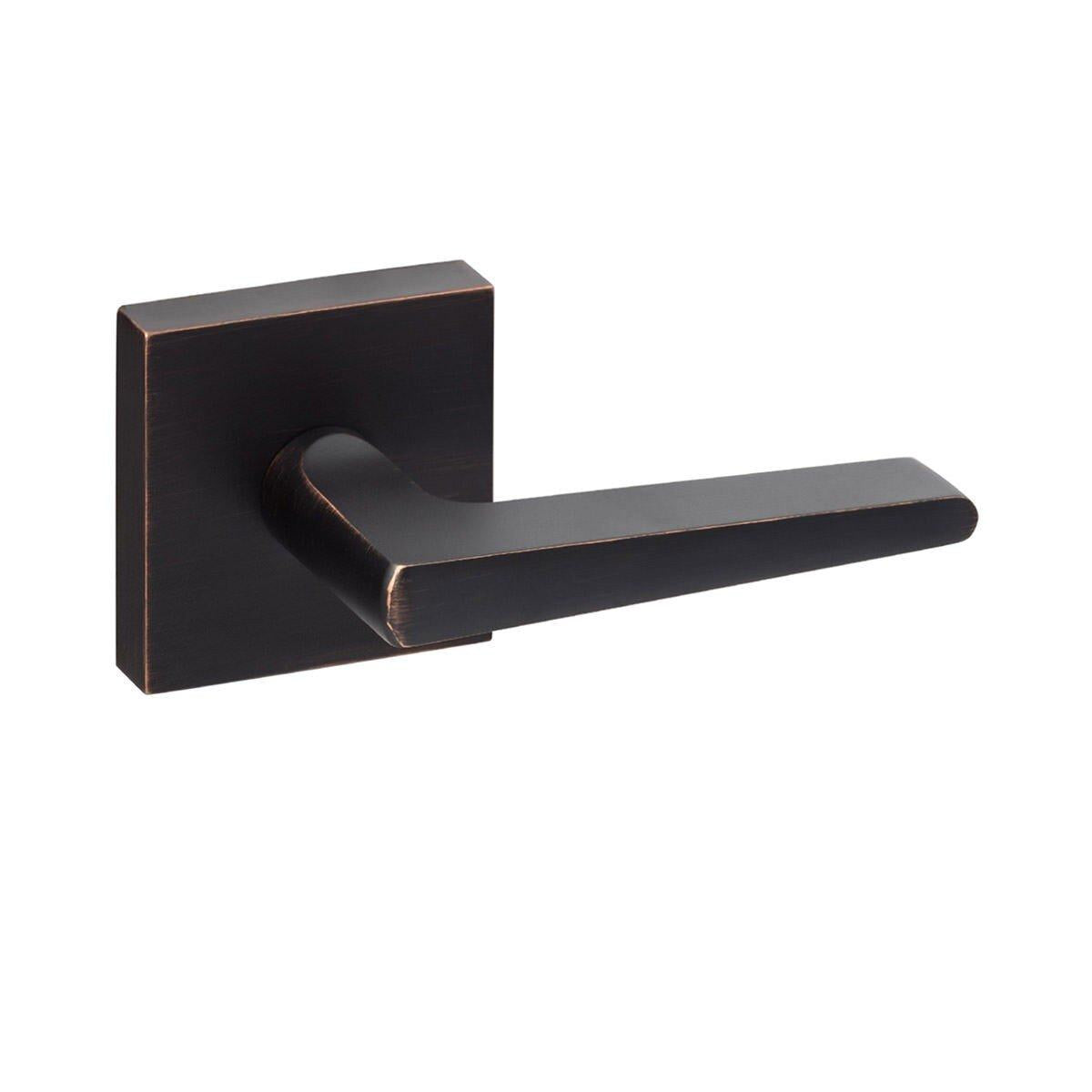 Sure-Loc Hardware Sure-Loc Modern BS100-SQ 11P Modern Series Basel Square Dummy Door Lever Vintage Bronze