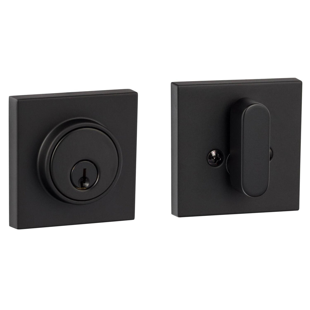 Sure-Loc Hardware Sure-Loc Modern DB201-SMD FBL Square Modern Single Cylinder Deadbolt Flat Black