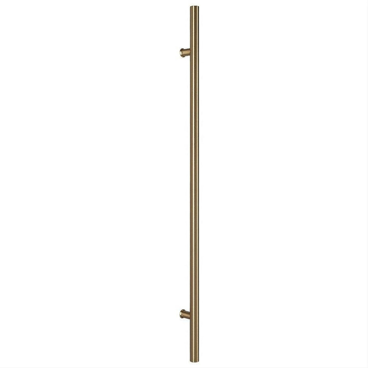 Sure-Loc Hardware Sure-Loc PL-1RD48 SB 48" Single-Sided Round Long Door Pull Satin Brass