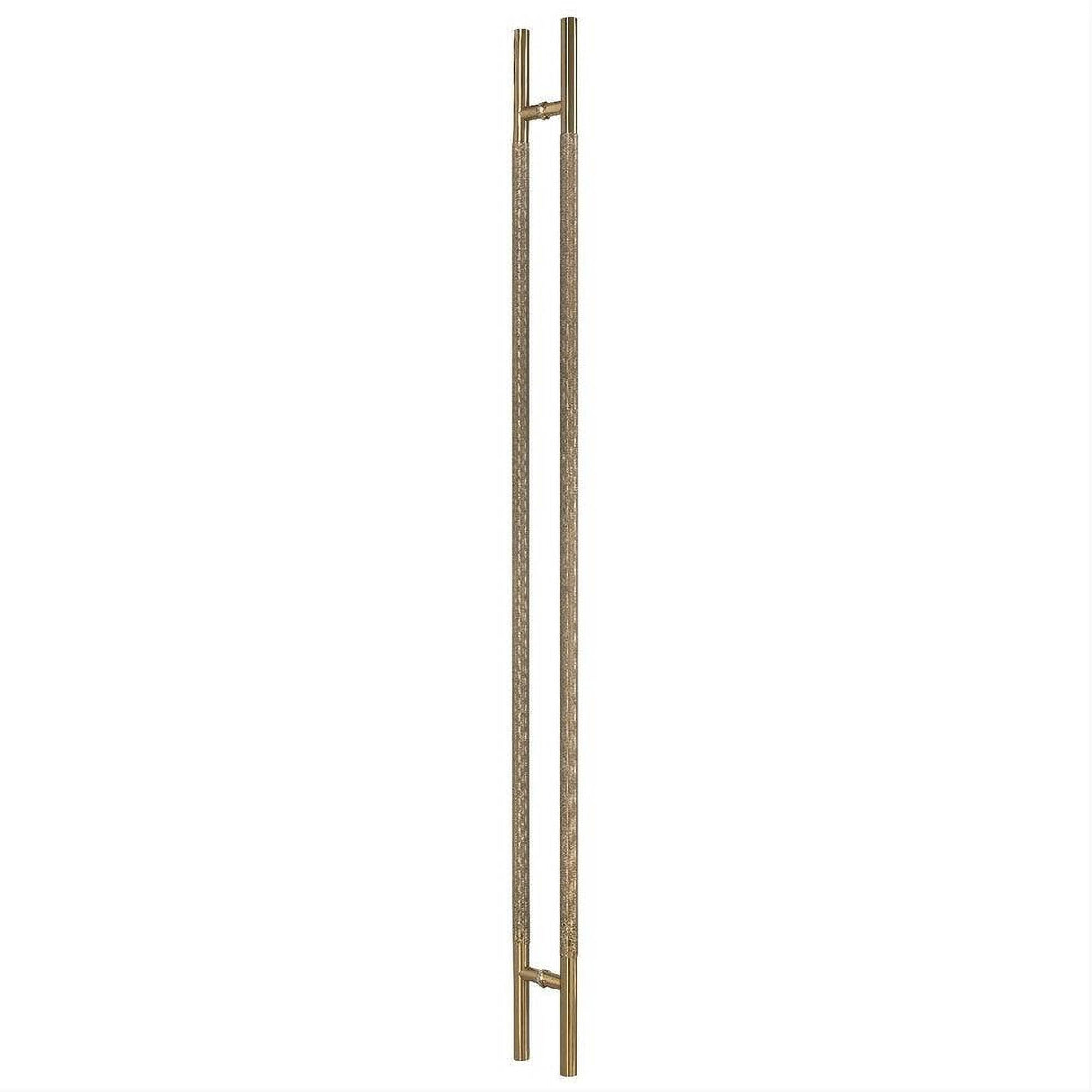 Sure-Loc Hardware Sure-Loc PL-2KN72 SB Knurled 72" Long Double-Sided Door Pull Satin Brass