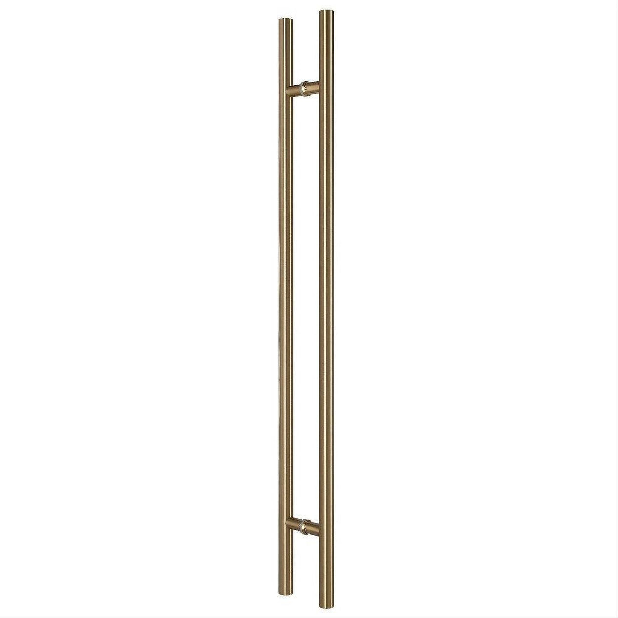 Sure-Loc Hardware Sure-Loc PL-2RD48 SB 48" Double-Sided Round Long Door Pull Satin Brass