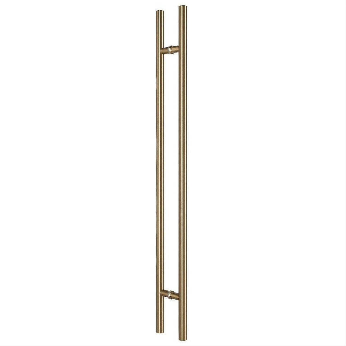 Sure-Loc Hardware Sure-Loc PL-2RD72 SB 72" Double-Sided Round Long Door Pull Satin Brass
