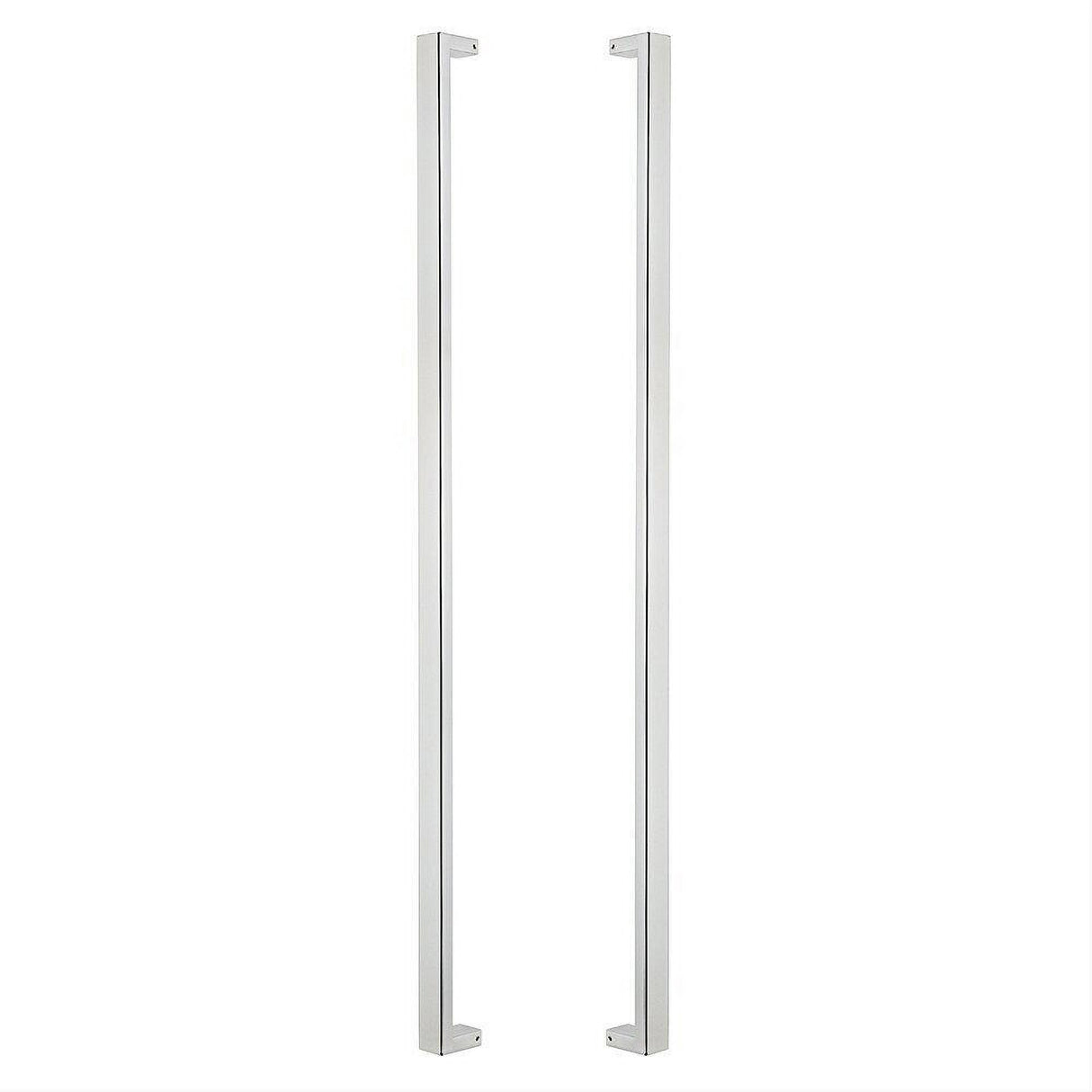 Sure-Loc Hardware Sure-Loc PL-2SQ48 26 48" Double-Sided Square Long Door Pull Polished Chrome