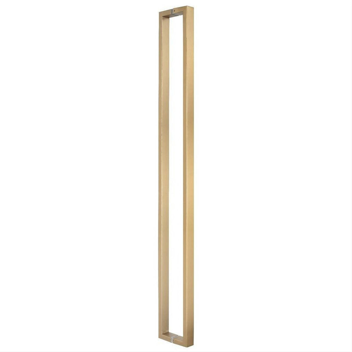 Sure-Loc Hardware Sure-Loc PL-2SQ48 SB 48" Double-Sided Square Long Door Pull Satin Brass