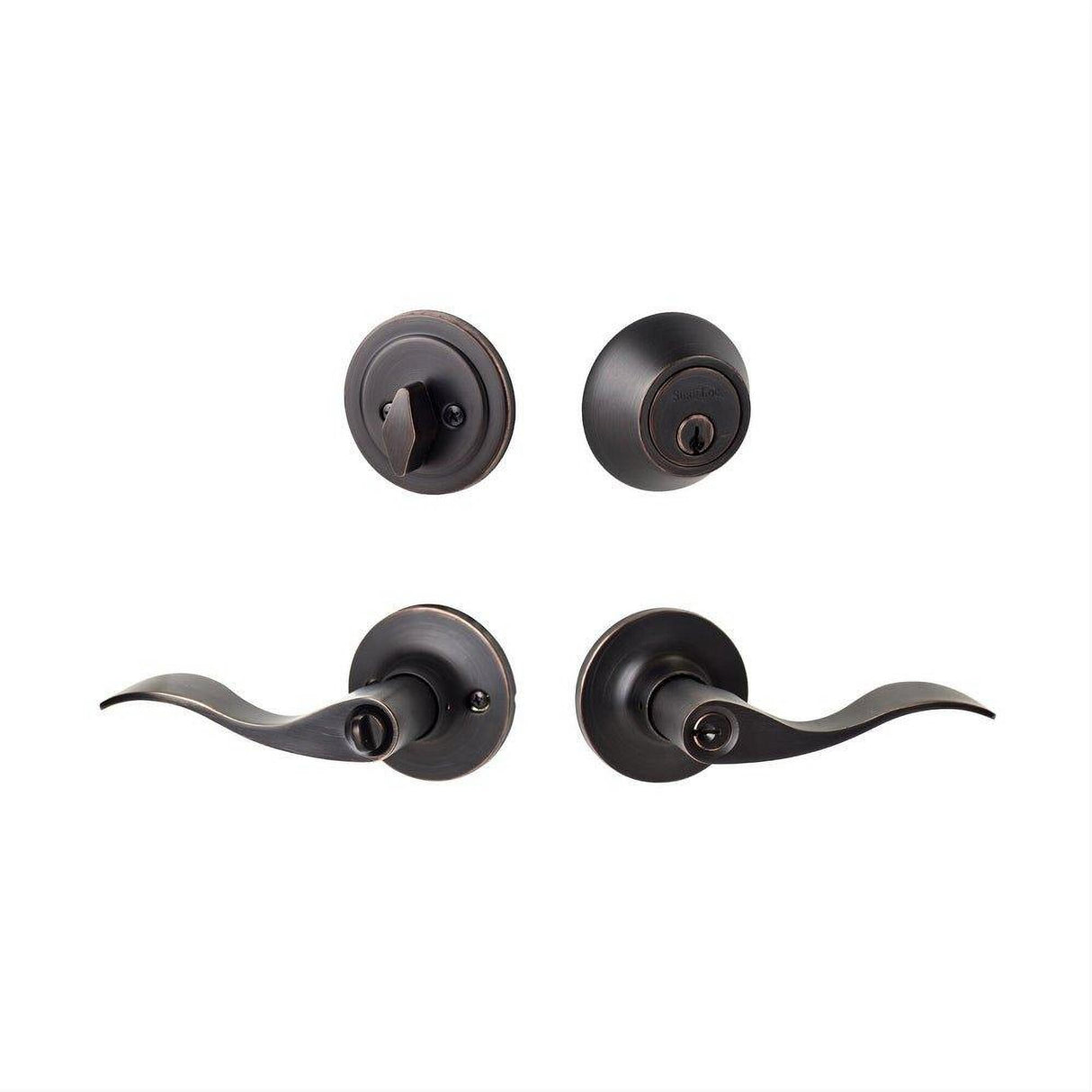 Sure-Loc Hardware Sure-Loc SB107/DB201 11P Snowbird Keyed Entry Lever with and Deadbolt Vintage Bronze