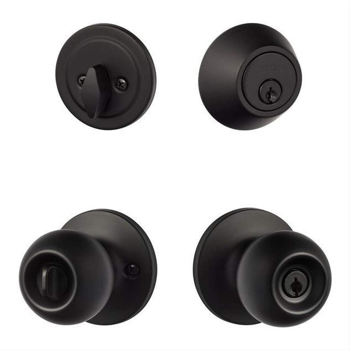 Sure-Loc Hardware Sure-Loc TA107/DB201 FBL Tahoe Keyed Entry Knob and Deadbolt Flat Black
