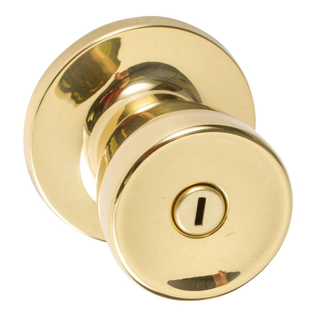 Sure-Loc Hardware Sure-Loc TL102 3 Tulip Privacy Door Knob Polished Brass