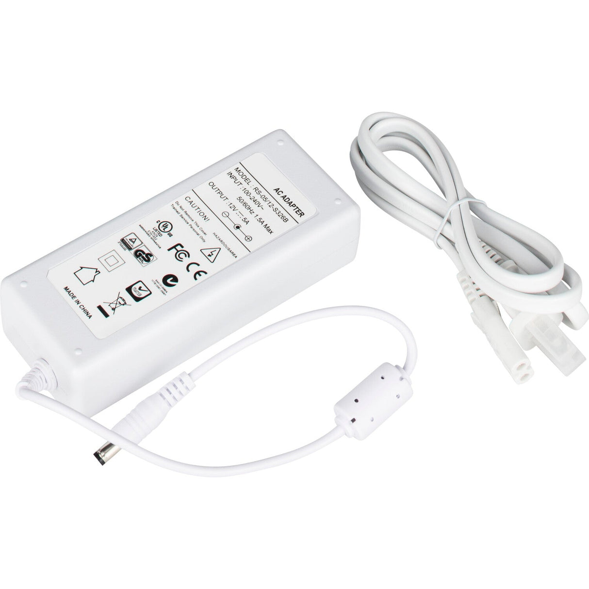 Task Lighting T-60W-12V-PI plug-in power supply, front view