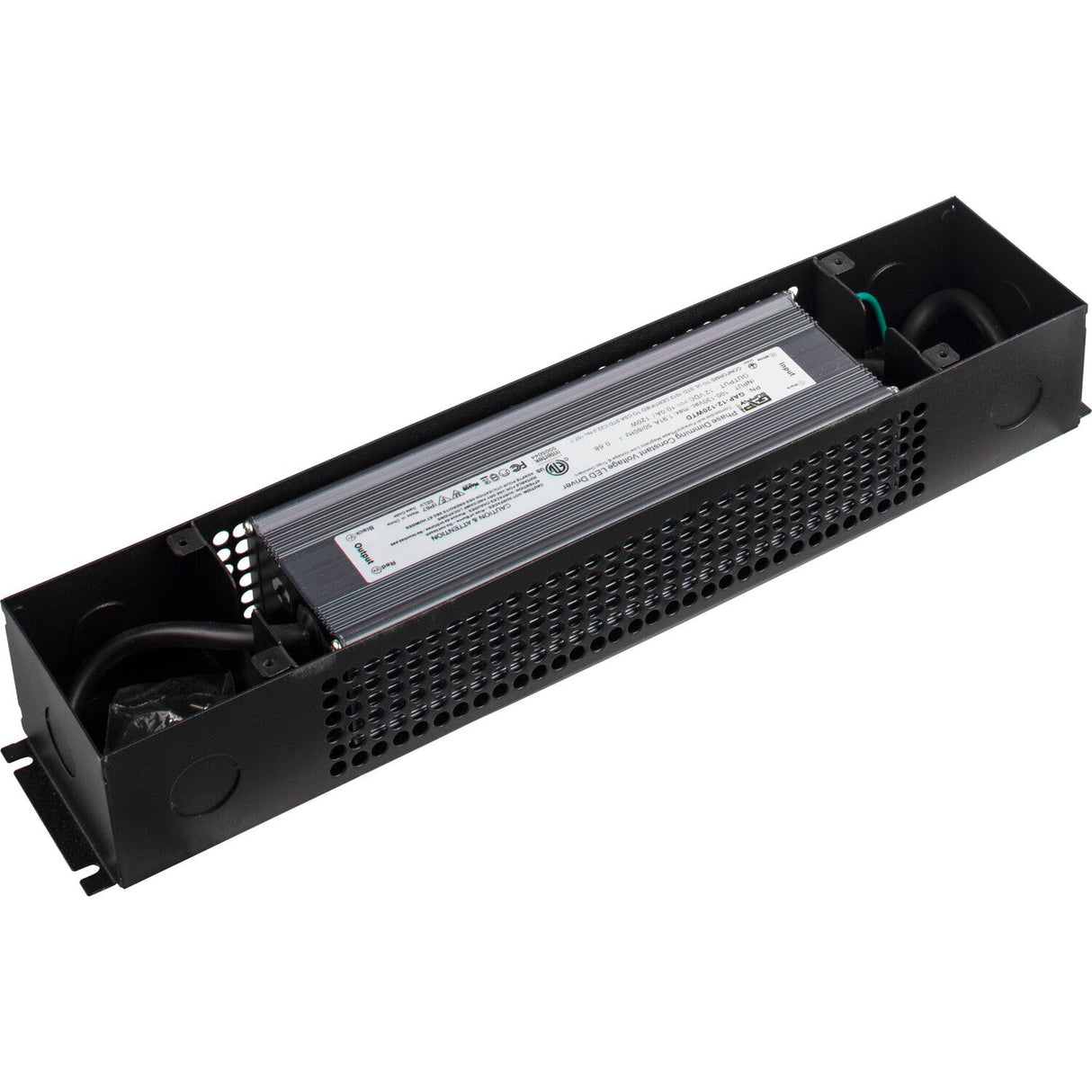 Task Lighting T-DT120W-12V-HW hardwired dimmable power supply, front view