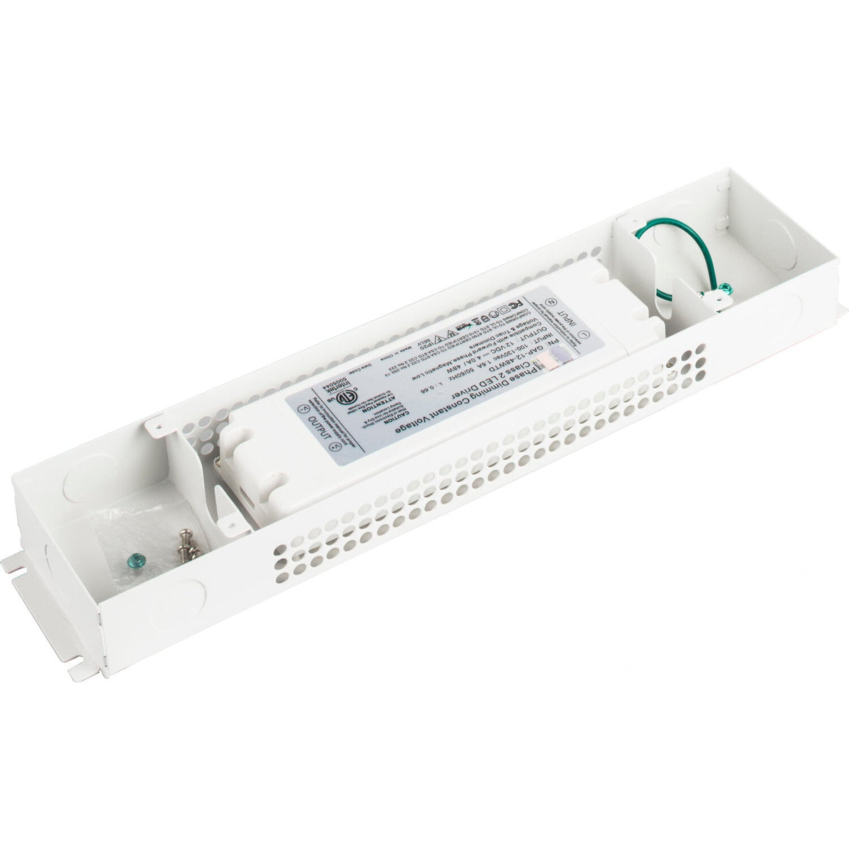 Task Lighting T-DT48W-12V-HW hardwired dimmable power supply, front view