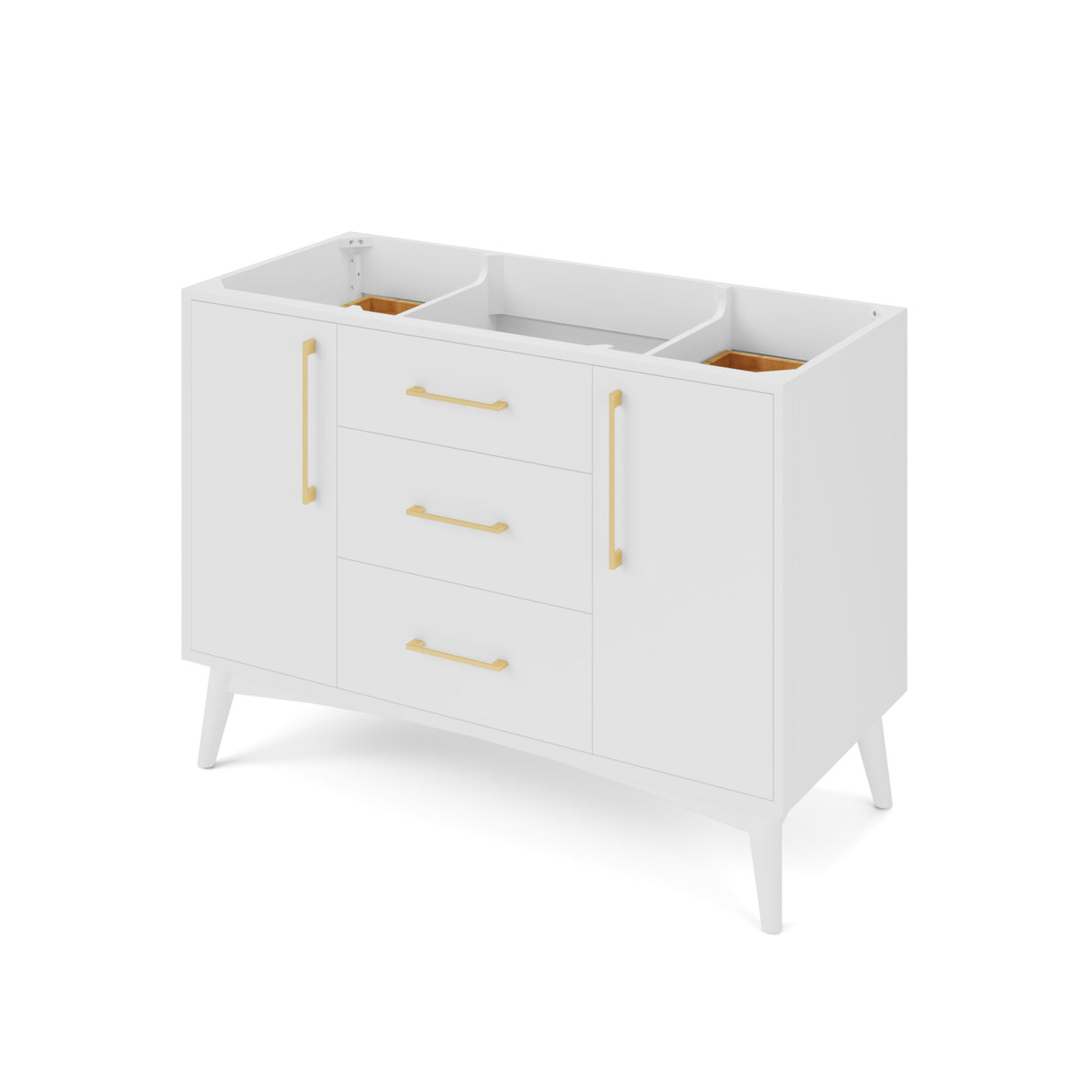 Jeffrey Alexander Dashwood White Single Sink Bathroom Vanity with White Resin Top - 8 in. Widespread Faucet Top - VKITDAS48WHRER product image 2