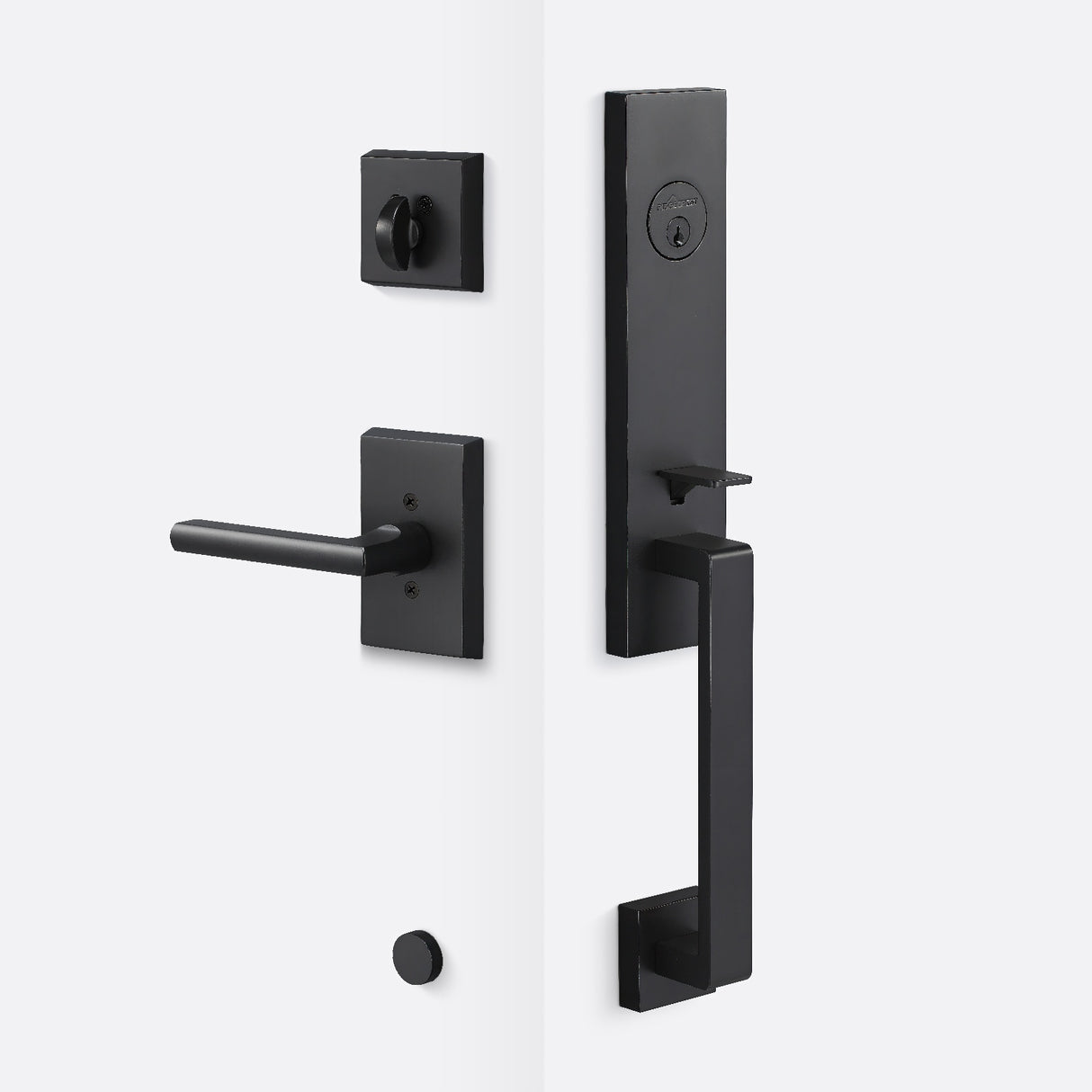 Sure-Loc TN507-LN FBL flat black single cylinder handleset with trim
