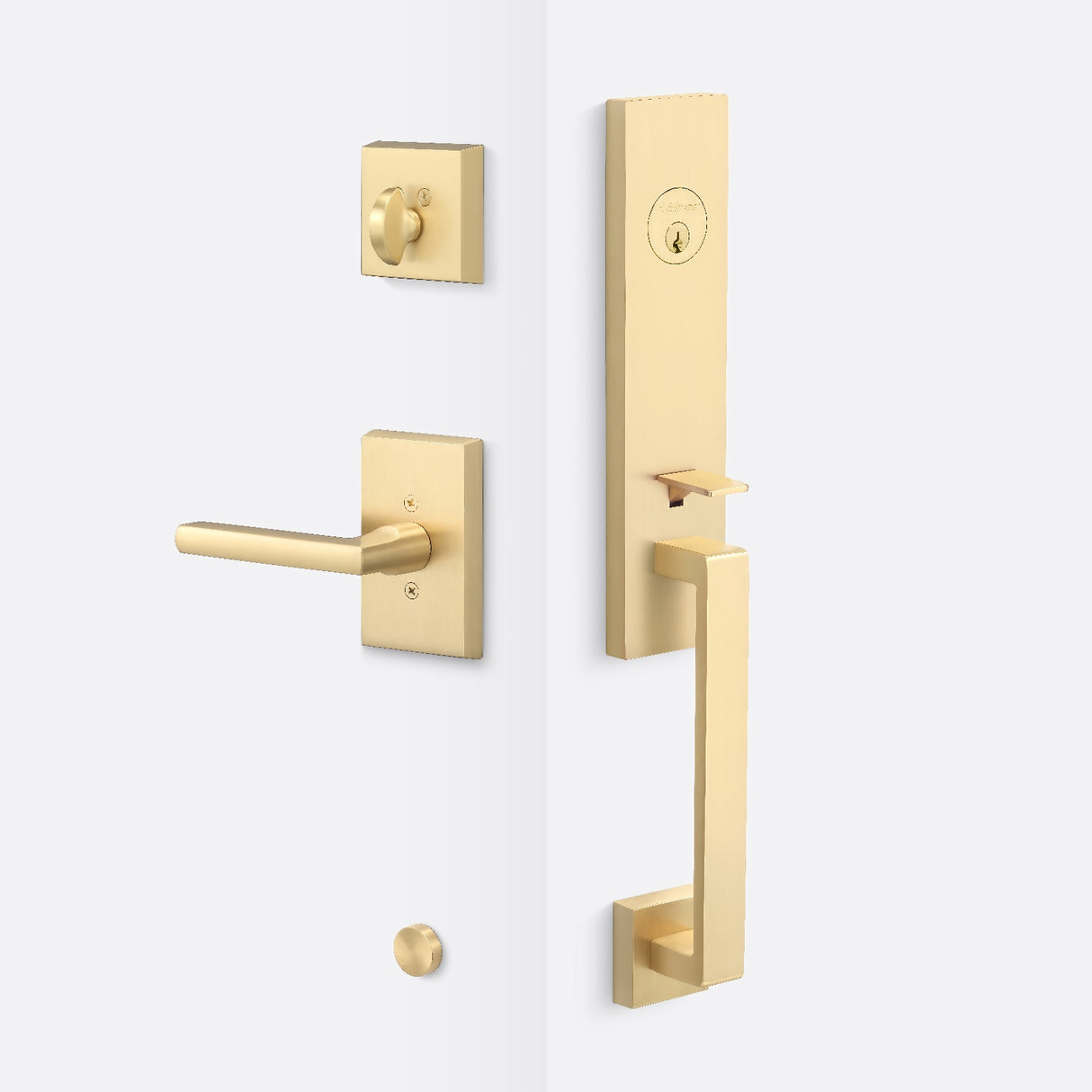 Sure-Loc TN507-LN SB satin brass single cylinder handleset with trim