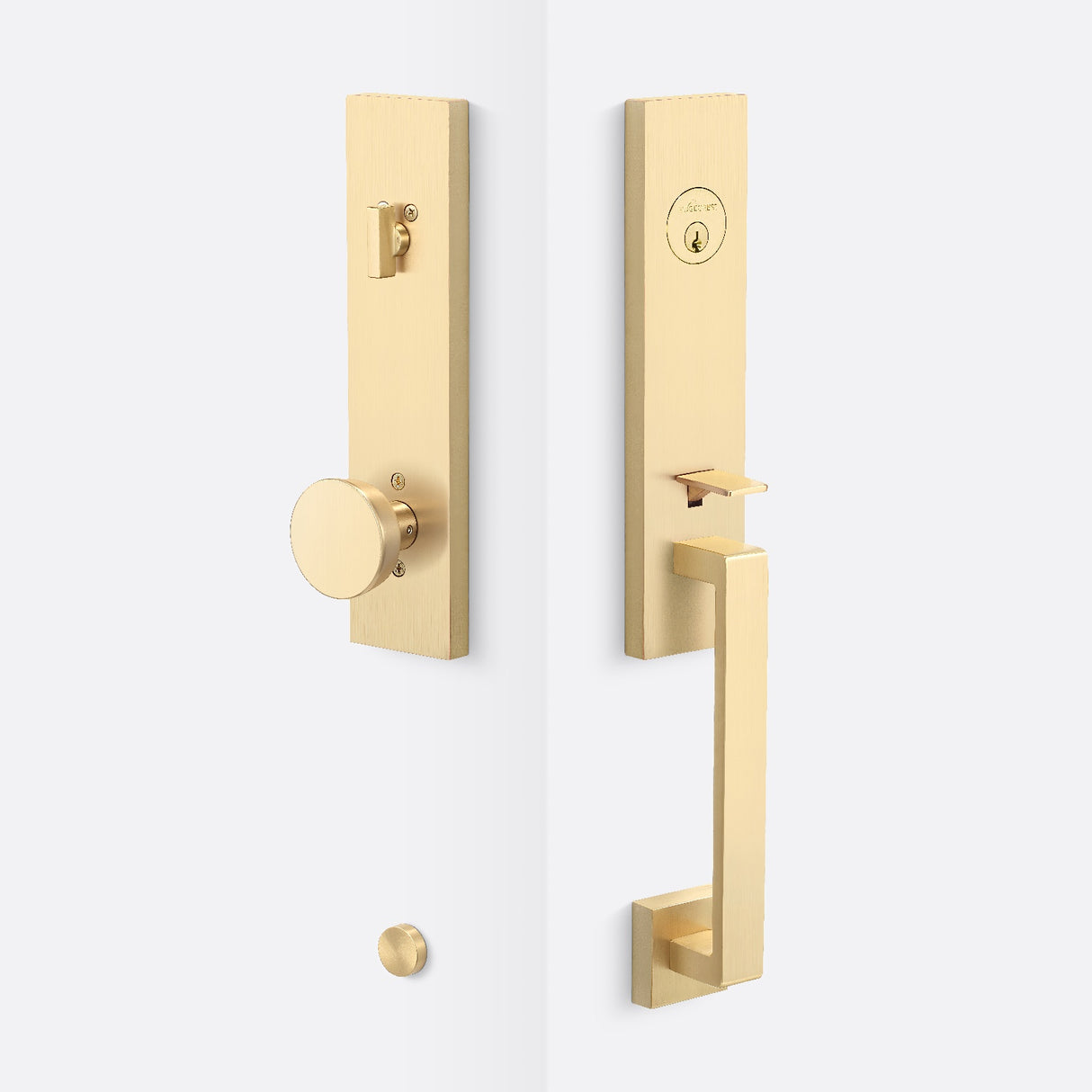 Sure-Loc TN507-ZT SB satin brass single cylinder handleset with trim