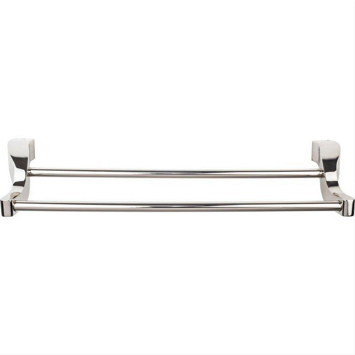 Top Knobs AQ11PN AQ11 Aqua Bath Towel Bar 30 Inch Double Brushed Bronze Polished Nickel