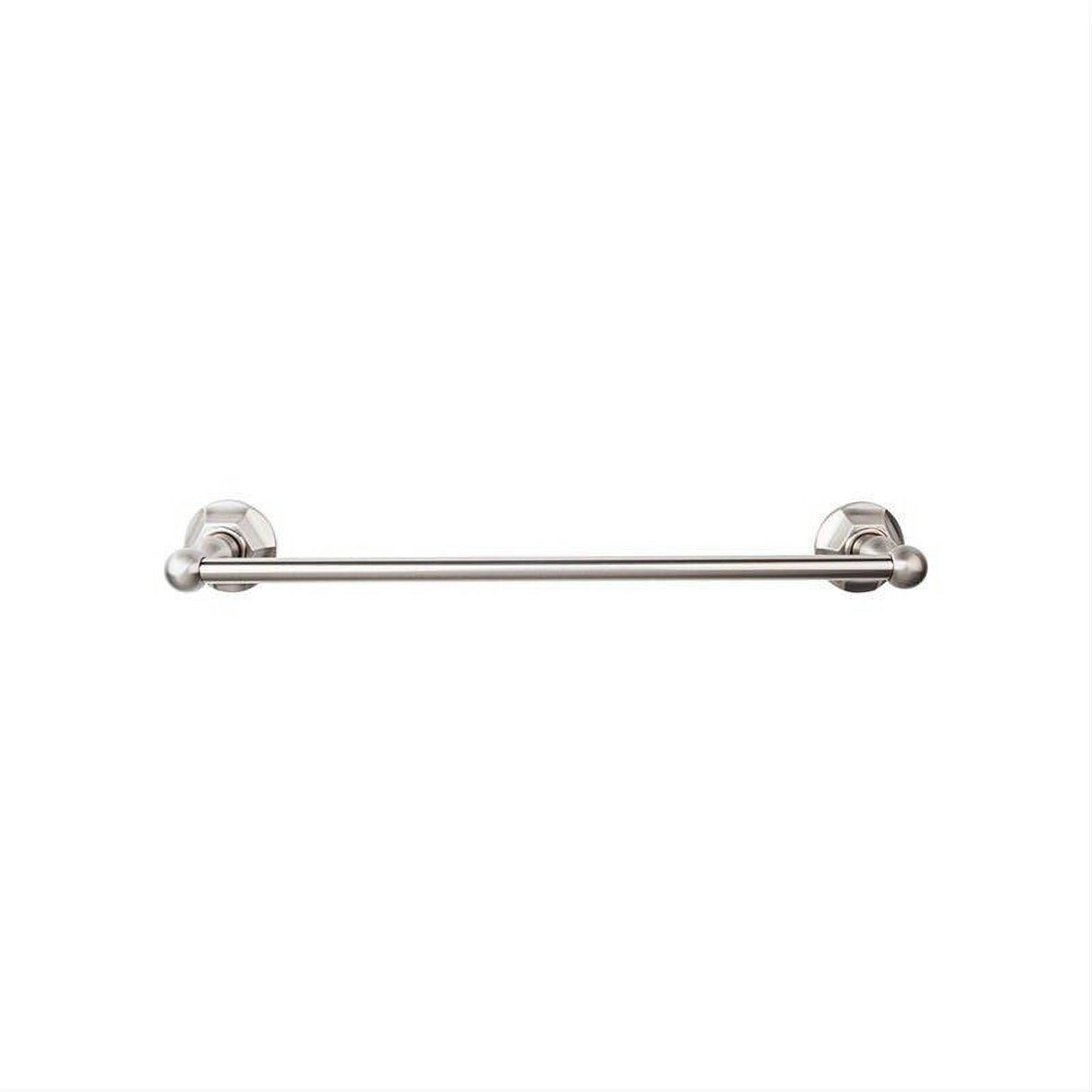 Top Knobs ED10BSNB ED10B Edwardian Bath Towel Bar 30 Inch Single - Hex Backplate Brushed Satin Nickel
