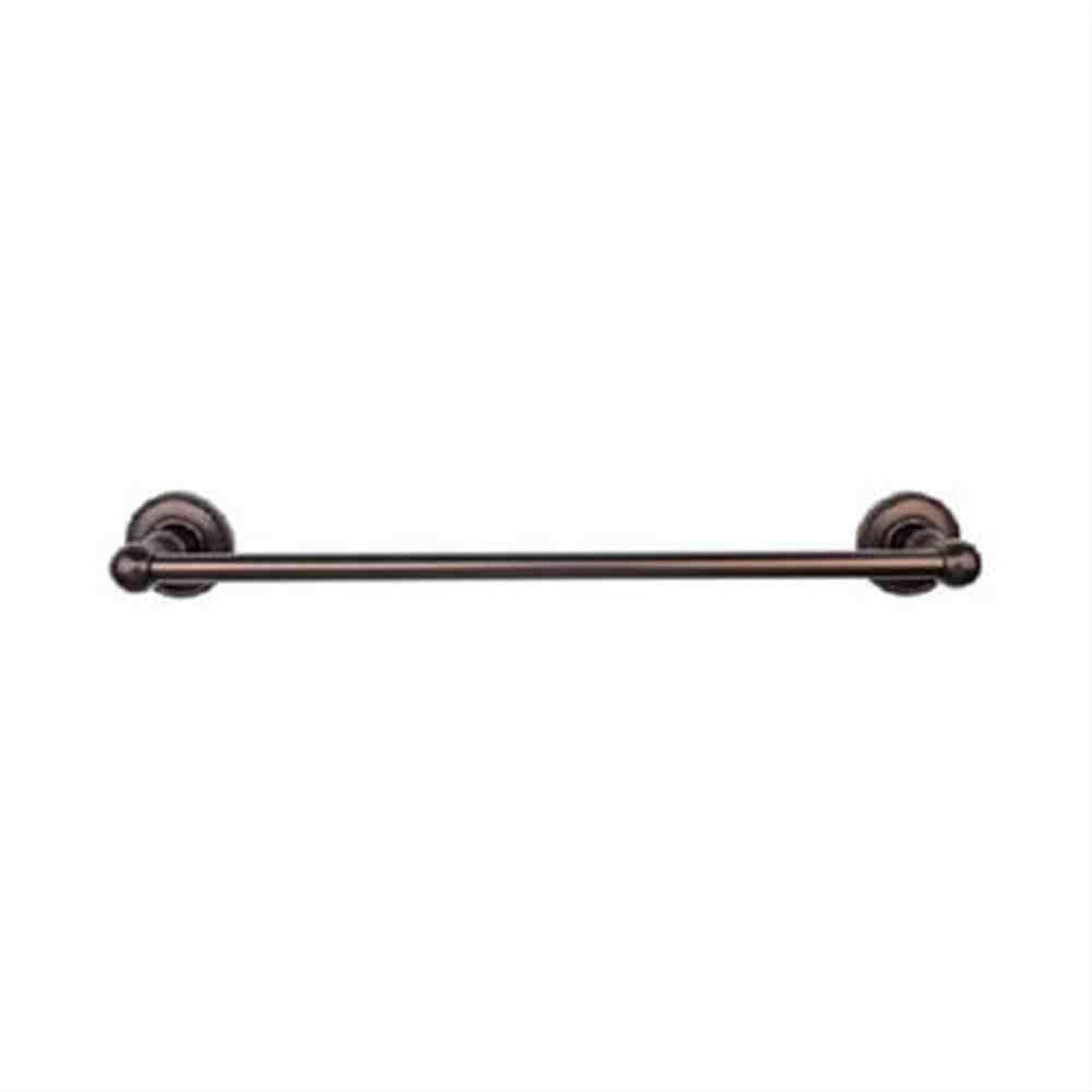 Top Knobs ED10ORBA Edwardian Bath Towel Bar 30" Single Beaded Backplate Oil Rubbed Bronze