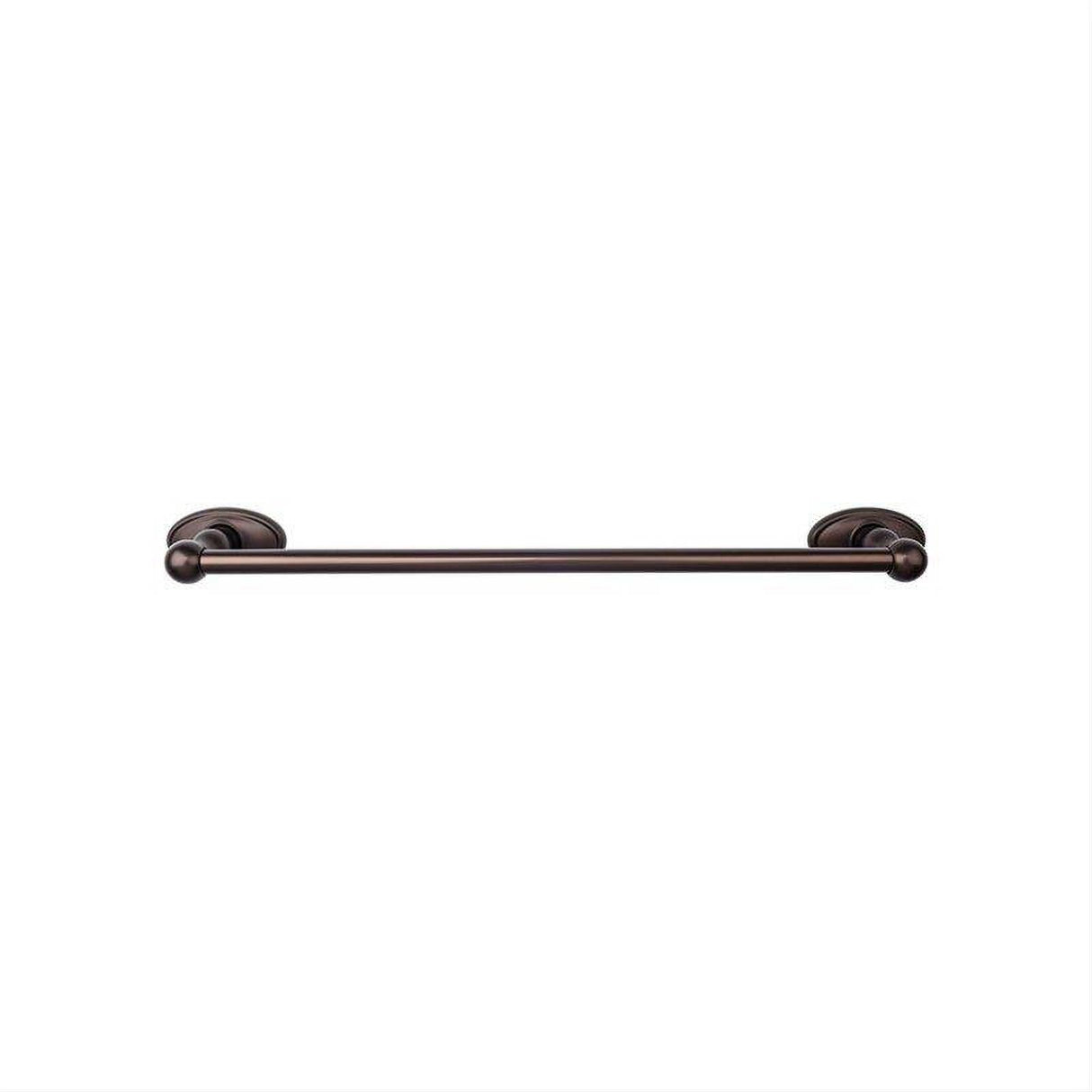Top Knobs ED10ORBC ED10C Edwardian Bath Towel Bar 30 In. Single - Oval Backplate Oil Rubbed Bronze