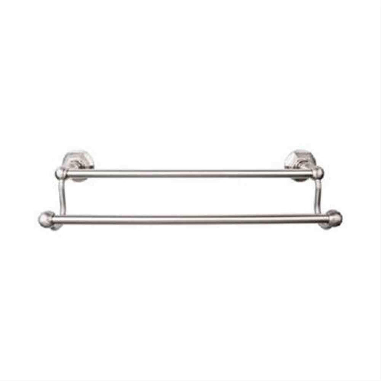 Top Knobs ED11BSNB ED11 Edwardian Bath Towel Bar 30" Double Hex Backplate Brushed Satin Nickel