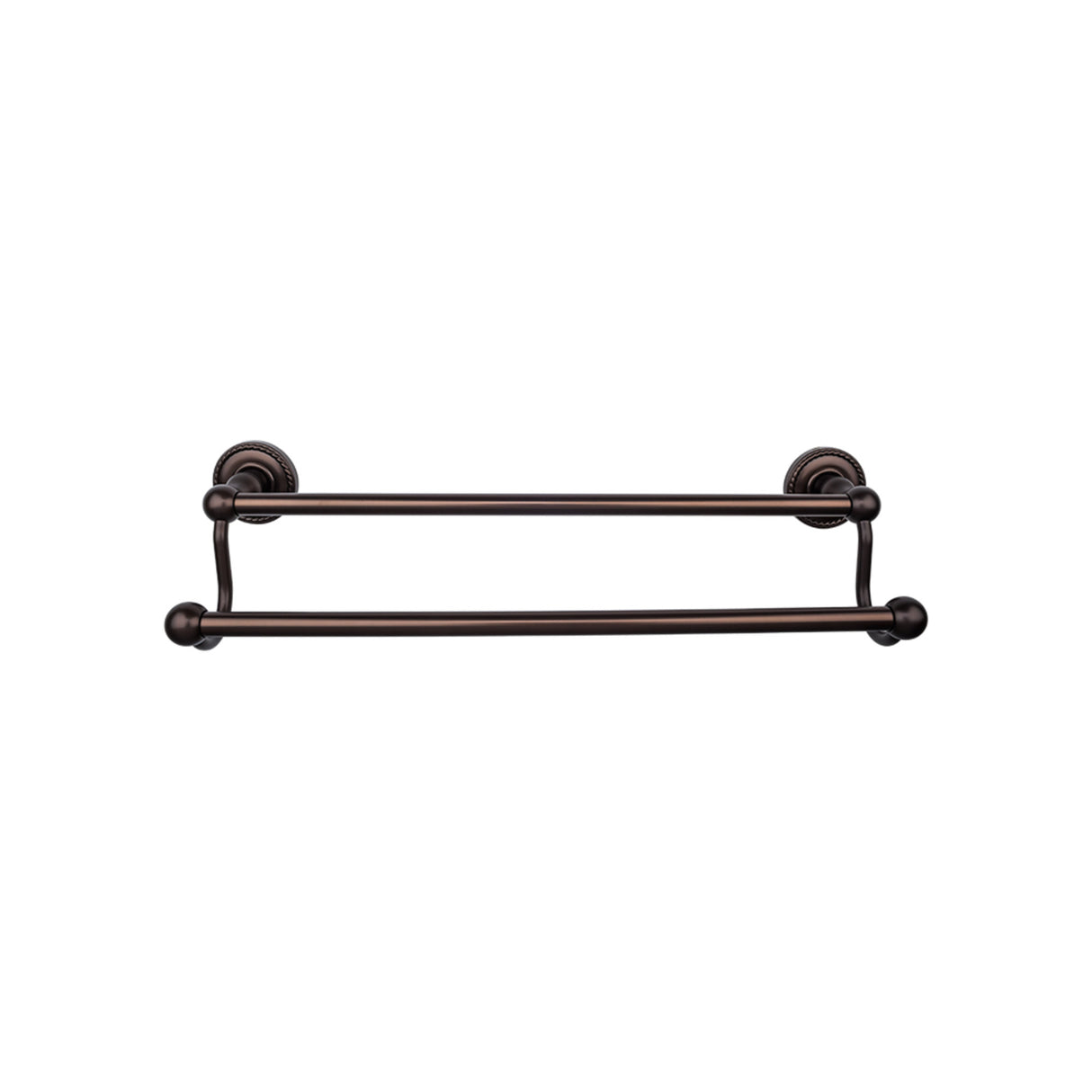 Top Knobs ED11F Edwardian Bath Towel Bar 30 In. Double - Rope Backplate