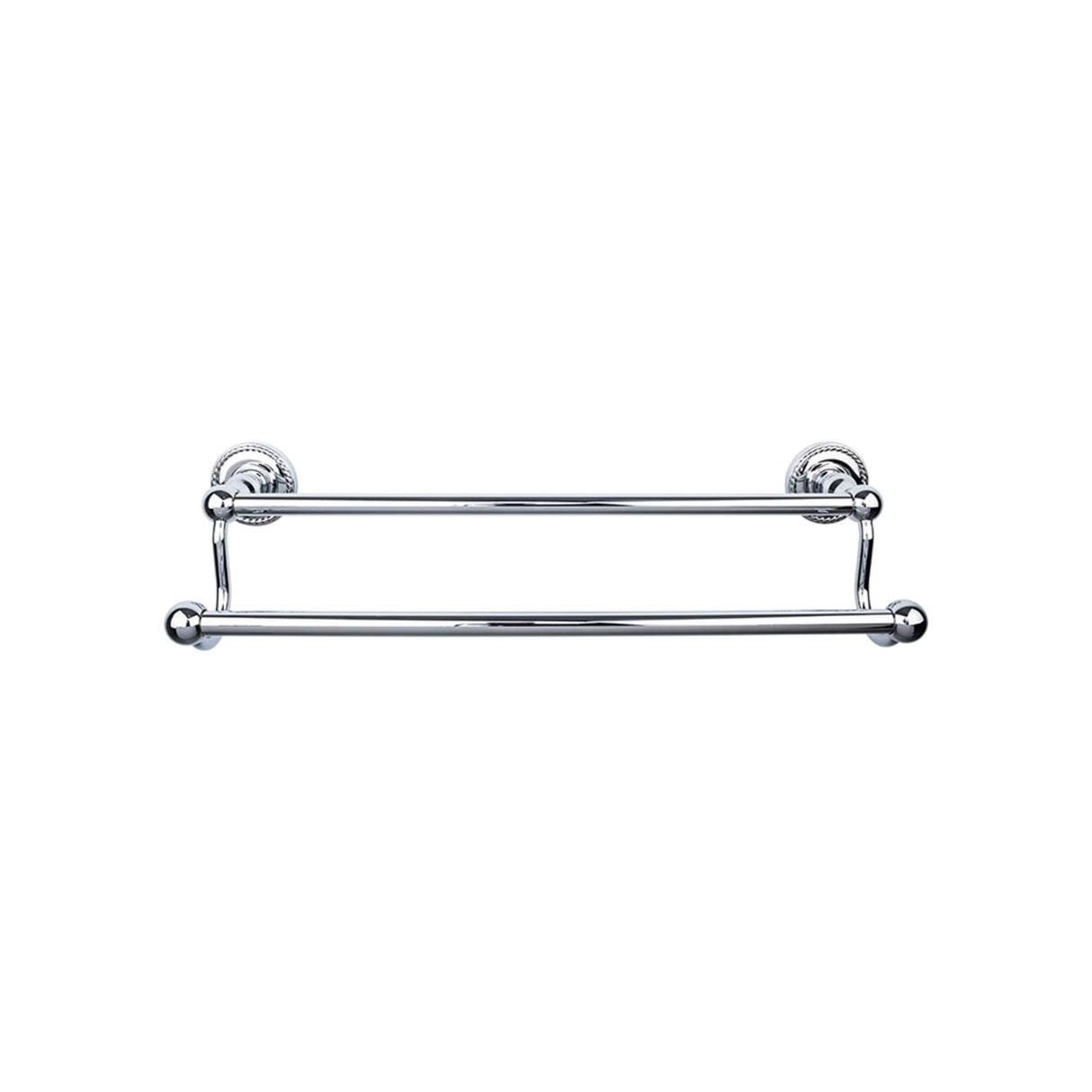 Top Knobs ED11PCF TOP BATH (R) Edwardian Bath Double 32 1/2" Wall Mounted Towel Bar Polished Chrome