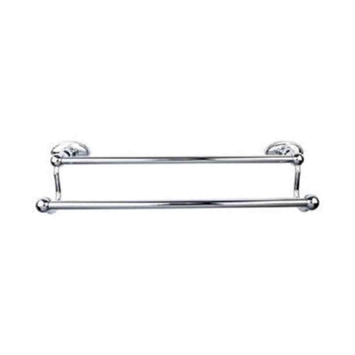 Top Knobs ED11PCC Edwardian Bath Towel Bar 30" Double Oval Backplate Polished Chrome