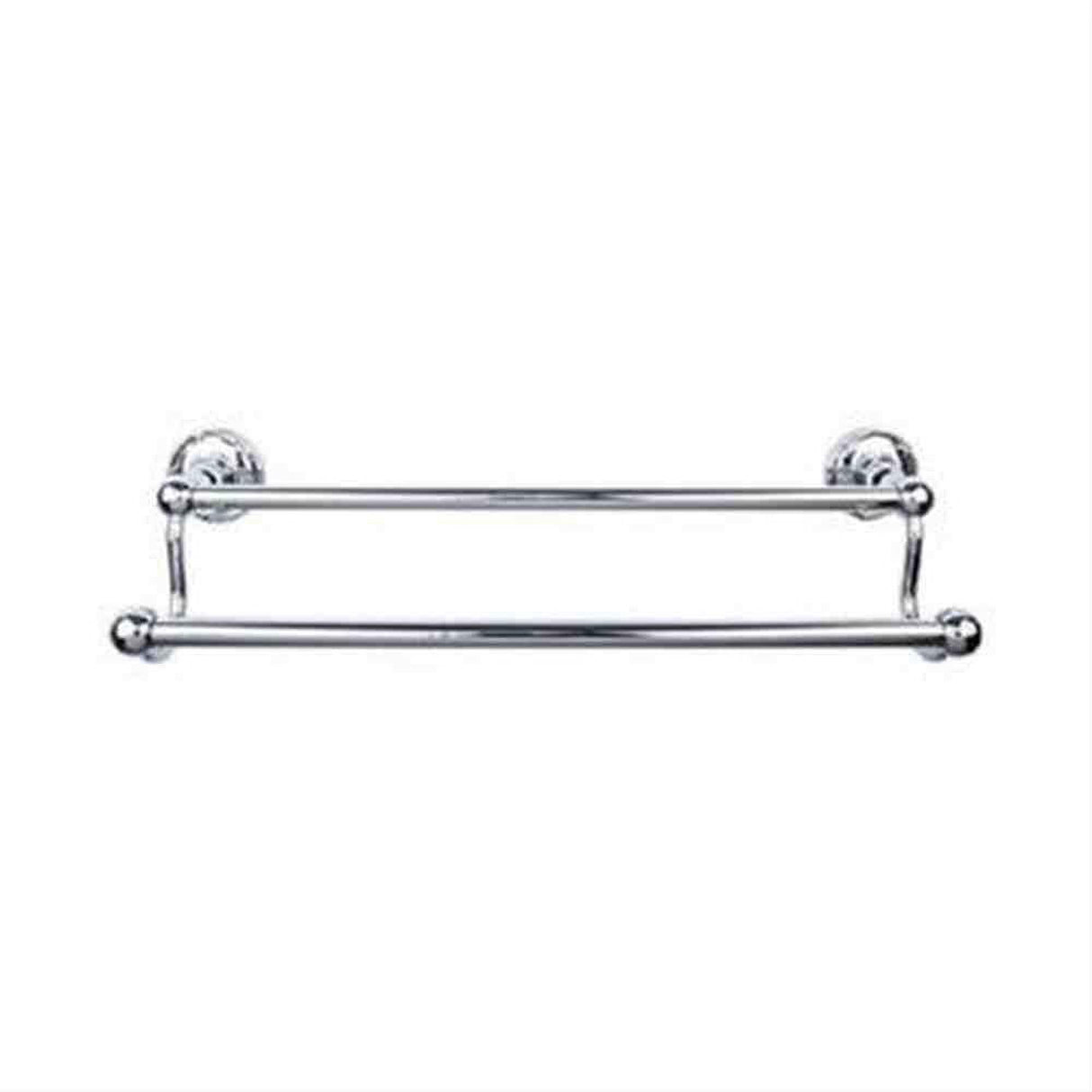 Top Knobs ED11PCE ED11 Edwardian Bath Towel Bar 30" Double Ribbon Backplate Polished Chrome