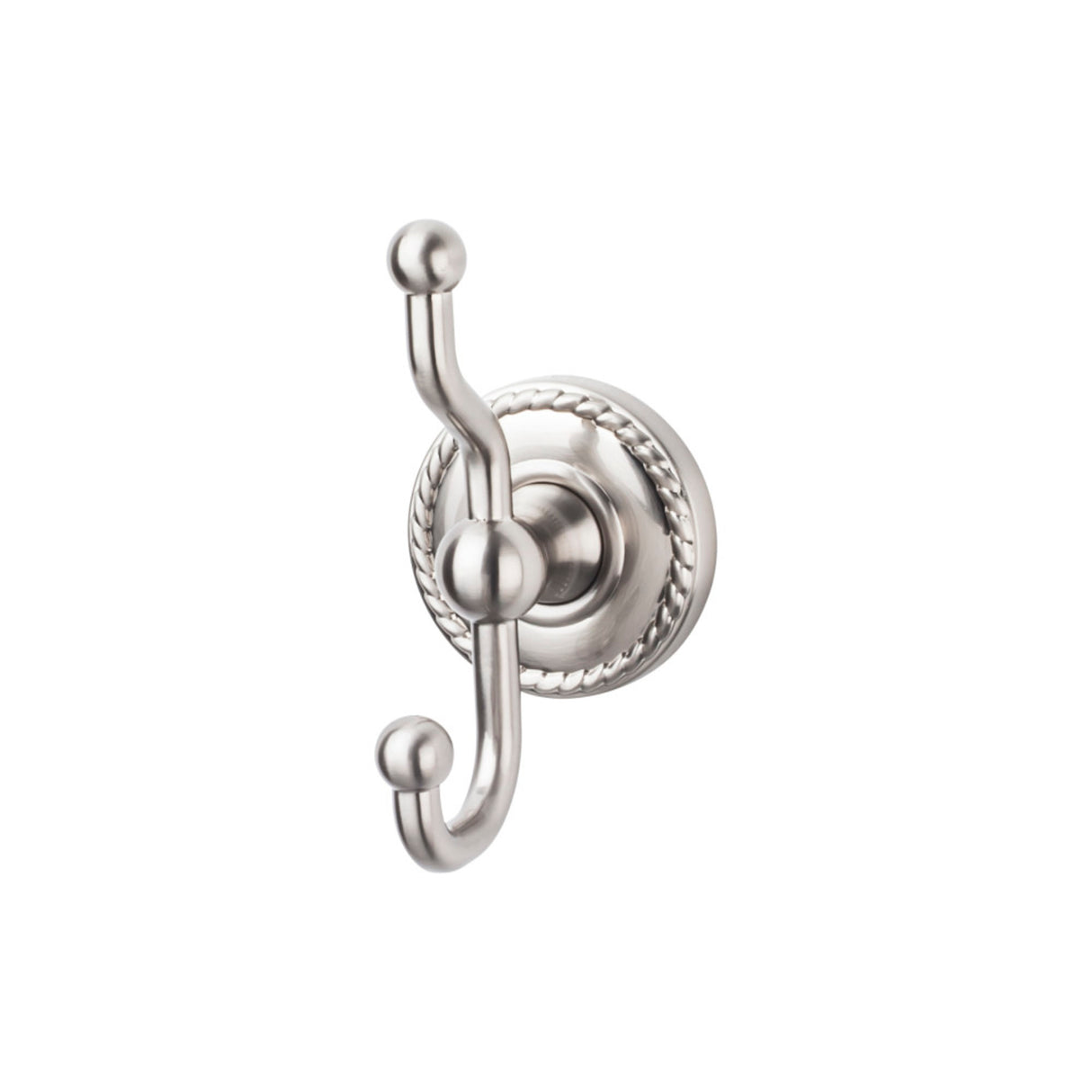 Top Knobs ED2 Edwardian Bath Double Robe Hook Rope Backplate