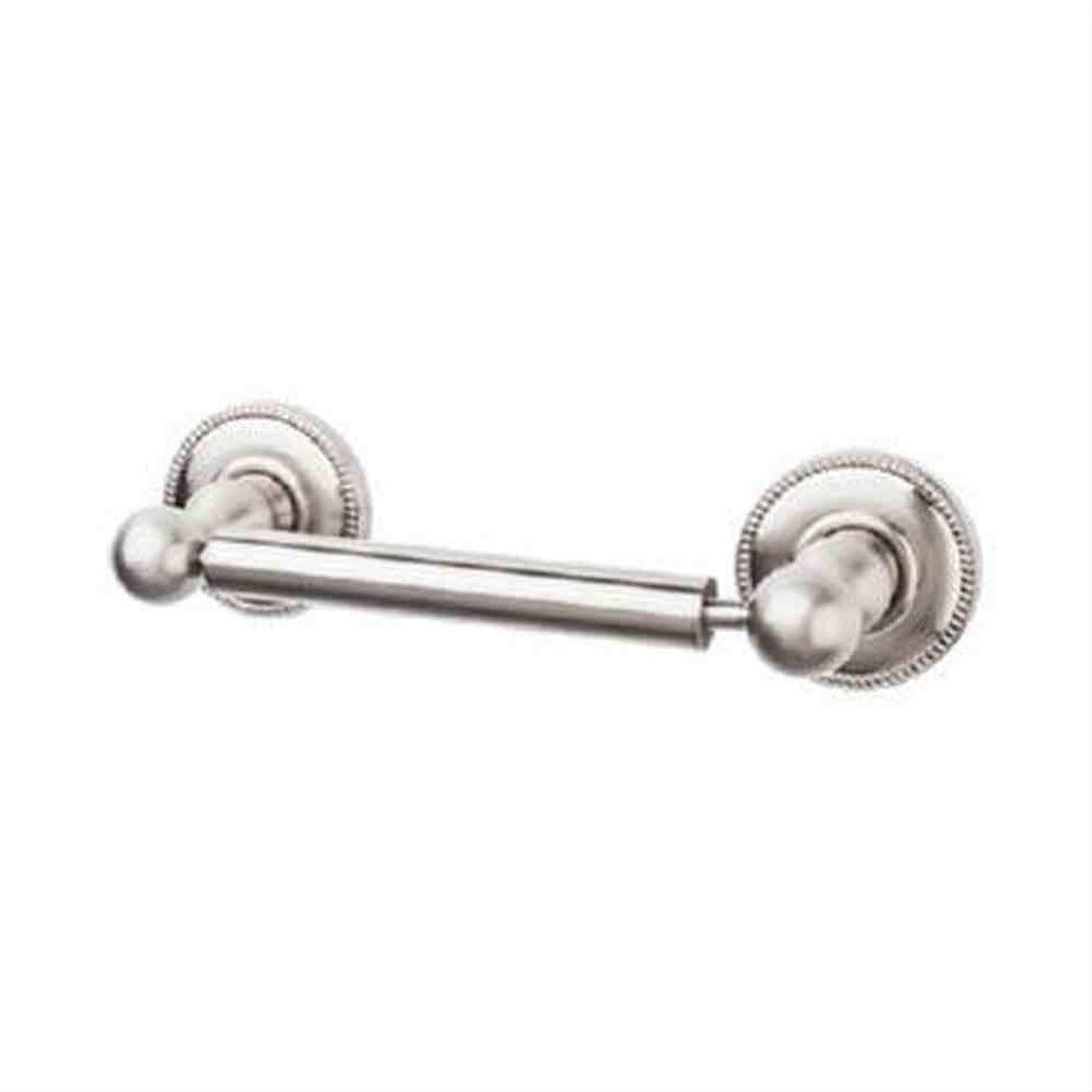 Top Knobs ED3BSNA ED3 Edwardian Bath Toilet Paper Holder Beaded Backplate Brushed Satin Nickel