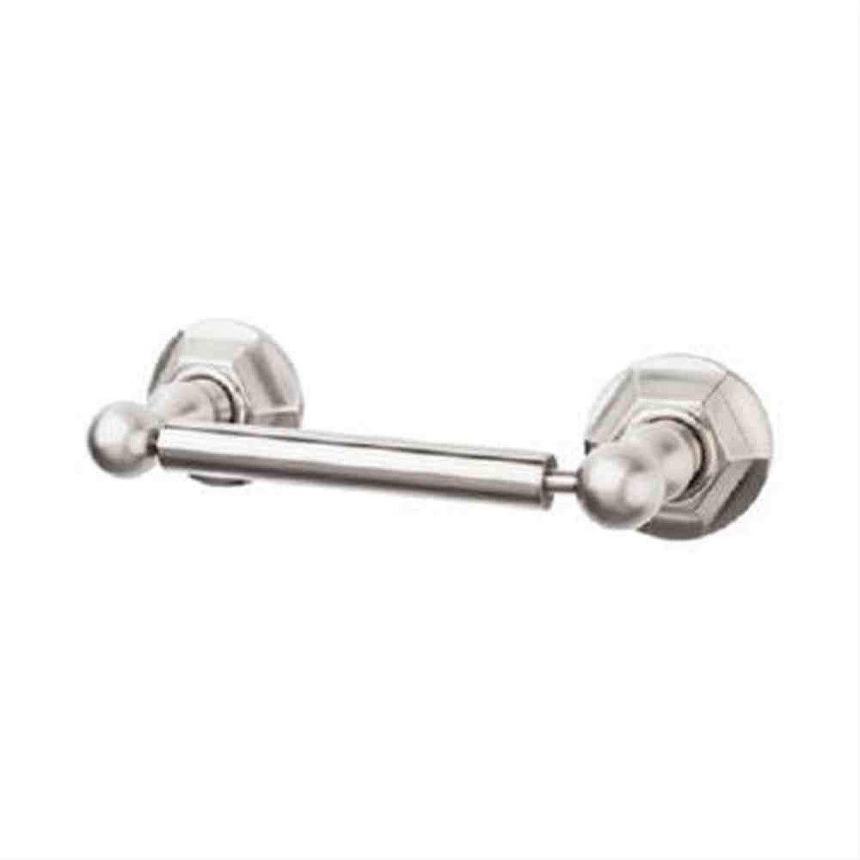 Top Knobs ED3BSNB Edwardian Bath Toilet Paper Holder Hex Backplate Brushed Satin Nickel
