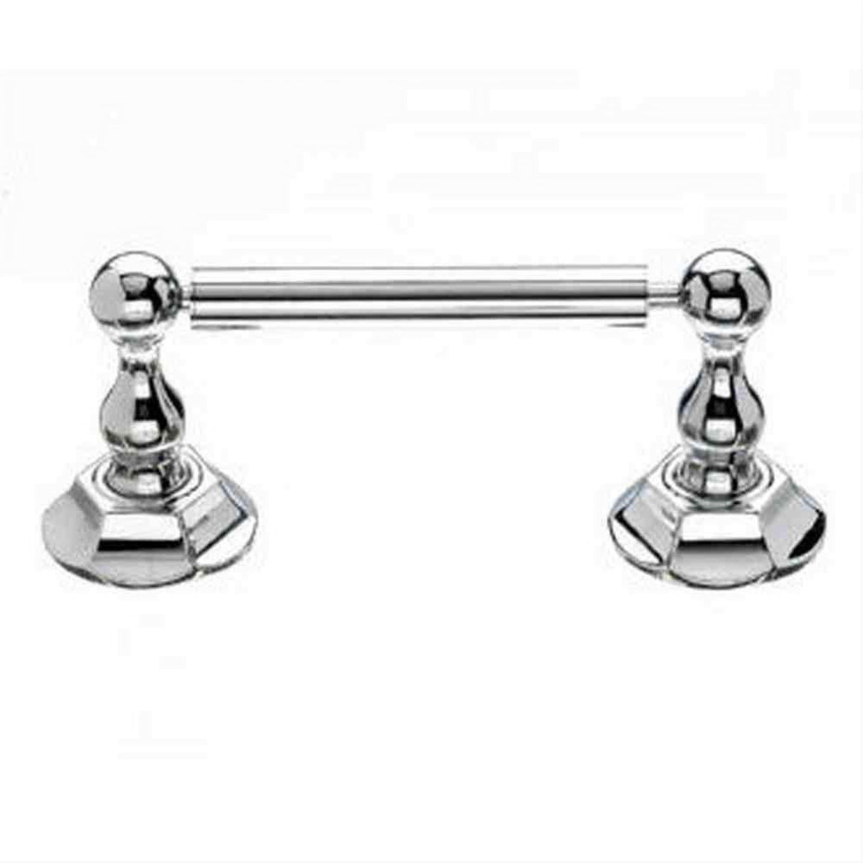 Top Knobs ED3PCB Edwardian Bath Toilet Paper Holder Hex Backplate Polished Chrome