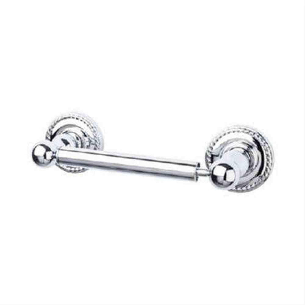 Top Knobs ED3PCF Edwardian Bath Toilet Paper Holder Rope Backplate Polished Chrome