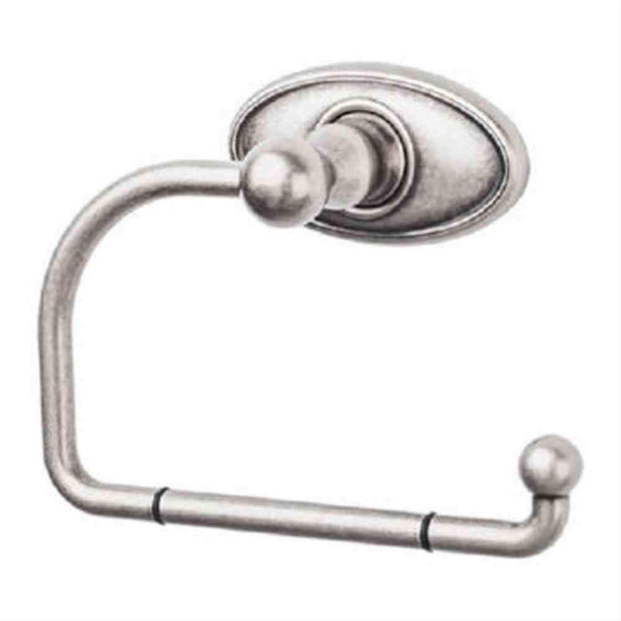 Top Knobs ED4APC Edwardian Bath Euro Toilet Paper Holder Oval Backplate Antique Pewter