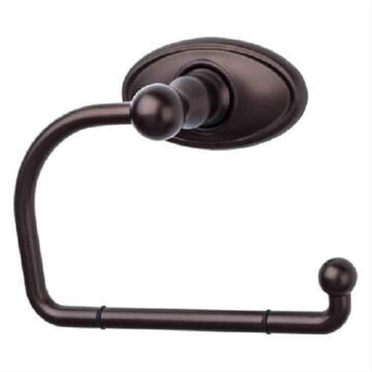 Top Knobs ED4ORBC Edwardian Bath Euro Toilet Paper Holder Oval Backplate Oil Rubbed Bronze