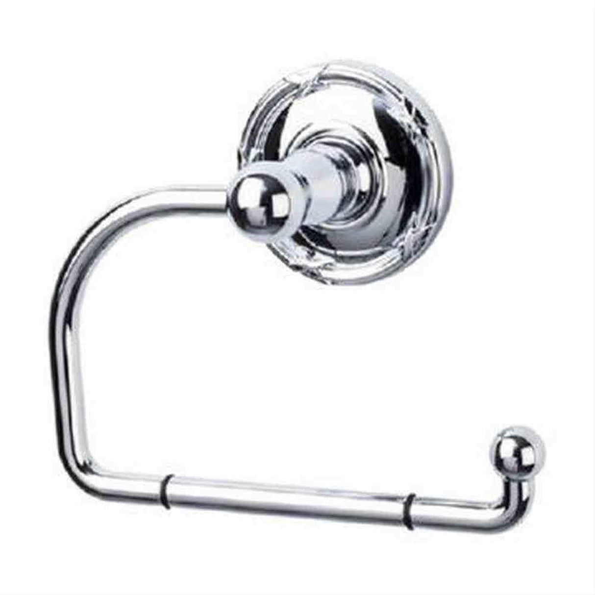 Top Knobs ED4PCE Edwardian Bath Euro Toilet Paper Holder Ribbon Backplate Polished Chrome