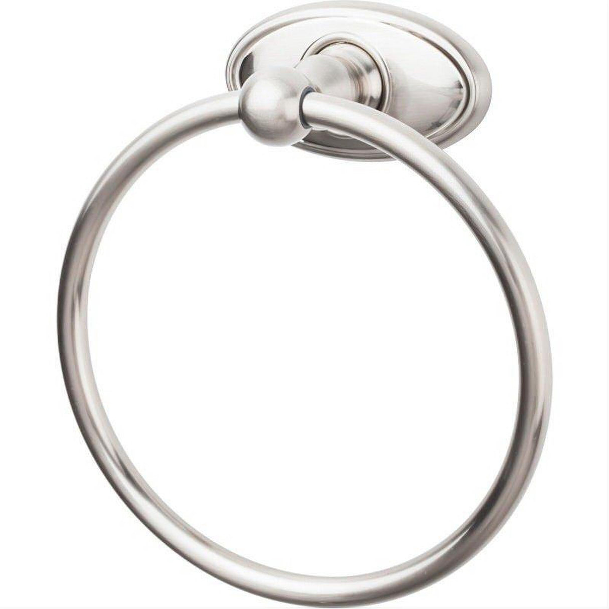Top Knobs ED5BSNC ED5C Edwardian Towel Ring Oval Backplate Brushed Satin Nickel