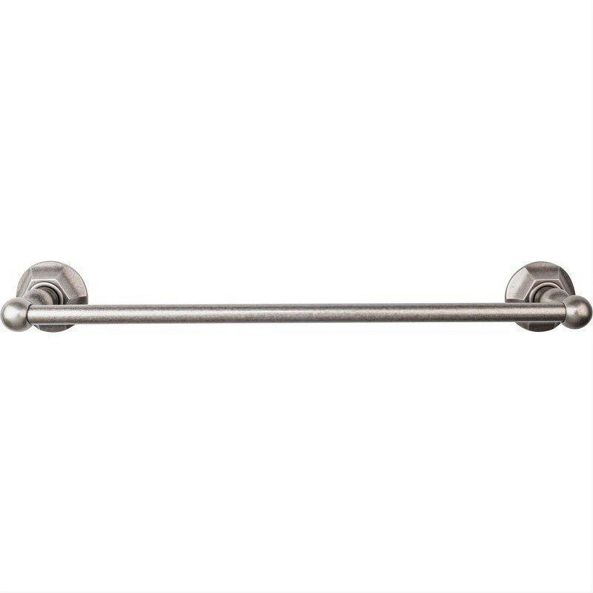 Top Knobs ED6APB ED6B Edwardian Bath Towel Bar 18 Inch Single - Hex Backplate German Bronze Antique Pewter