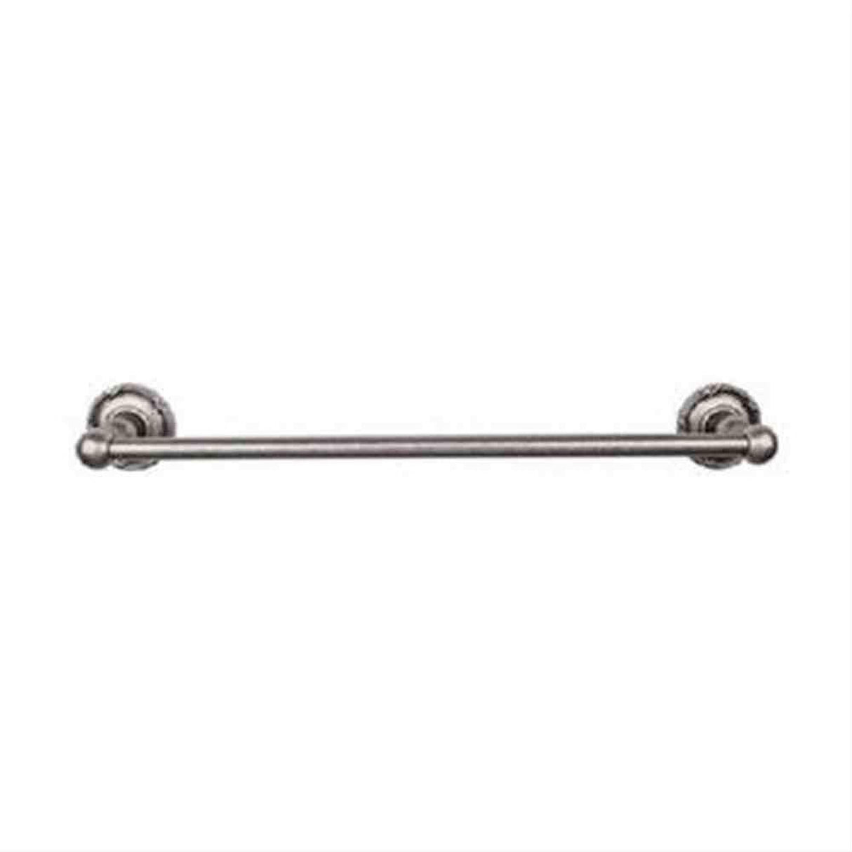 Top Knobs ED6APE Edwardian Bath Towel Bar 18" Single Ribbon Backplate Antique Pewter