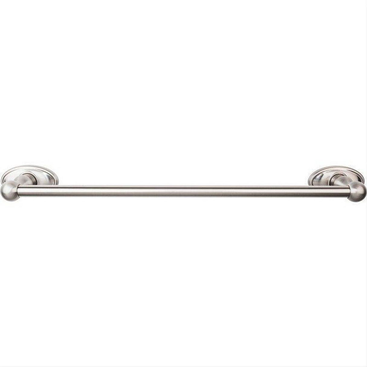 Top Knobs ED6BSNC ED6C Edwardian Bath Towel Bar 18 In. Single - Oval Backplate German Bronze Brushed Satin Nickel