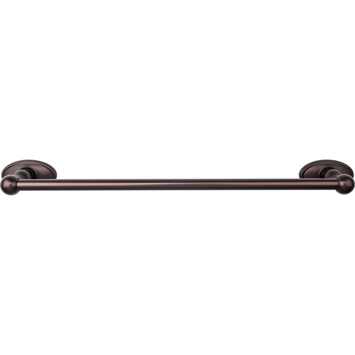 Top Knobs ED6C Edwardian Bath Towel Bar 18 In. Single - Oval Backplate German Bronze