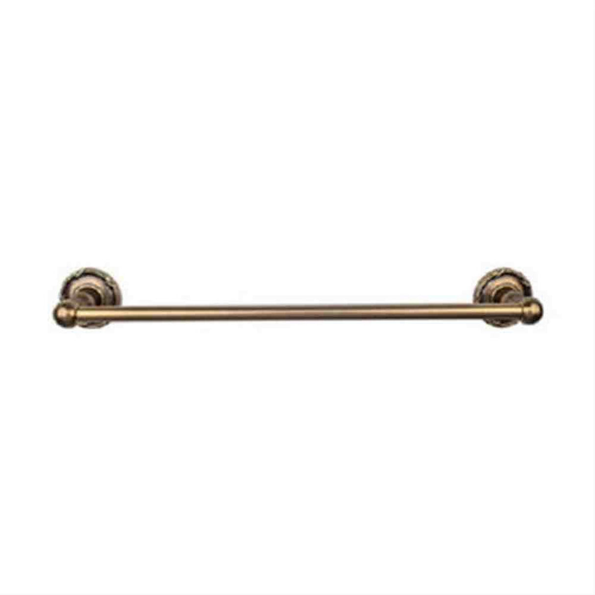 Top Knobs ED6GBZE Edwardian Bath Towel Bar 18" Single Ribbon Backplate German Bronze