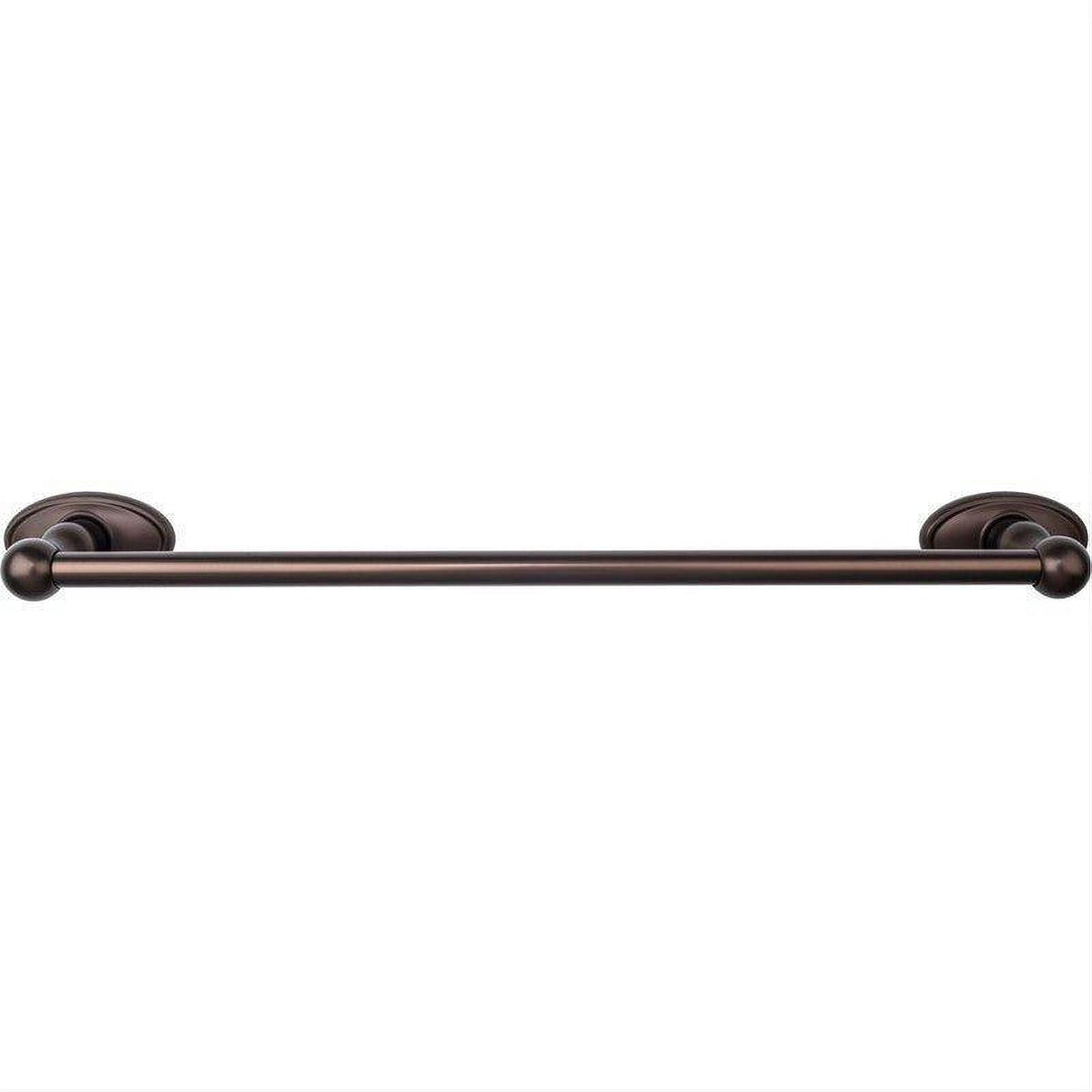 Top Knobs ED6ORBC ED6C Edwardian Bath Towel Bar 18 In. Single - Oval Backplate German Bronze Oil Rubbed Bronze