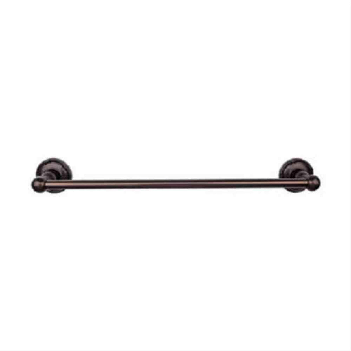 Top Knobs ED6ORBE Edwardian Bath Towel Bar 18" Single Ribbon Backplate Oil Rubbed Bronze