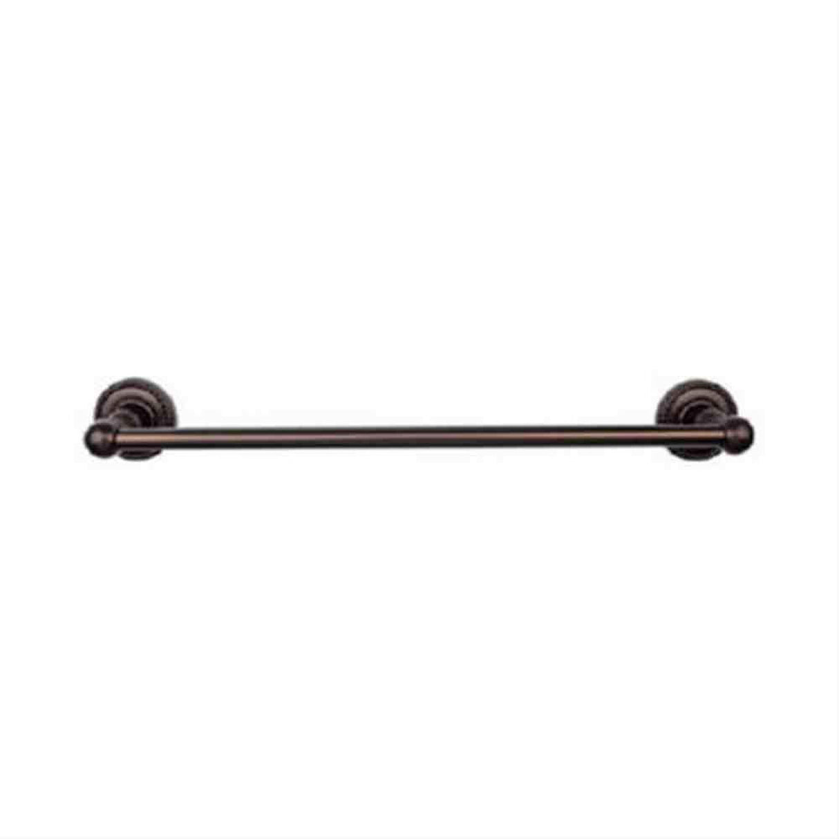 Top Knobs ED6ORBF Edwardian Bath Towel Bar 18" Single Rope Backplate Oil Rubbed Bronze